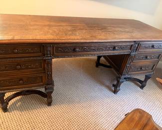 This desk is AMAZING ! Carved front and back !! 