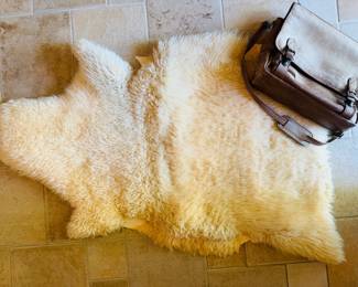 Wool sheep rug