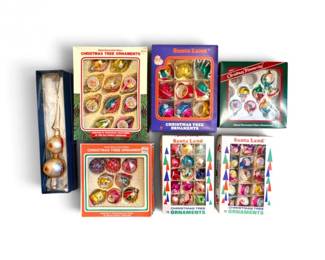 123 VintageBlownGlassChristmasOrnamentsTreeTopperCollection