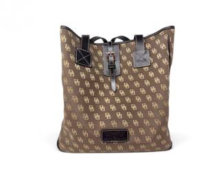 40 VintageDooneyBourkeMonogramCanvasToteBag