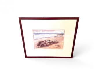 152 OriginalMAGoeppeleCoastalShorelineWatercolorSigned