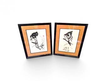 160 2YoshiyasuFujiiJapaneseCalligraphyArtworksSignedSealed