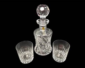 8 ElegantVintageWaterfordCutCrystalDecanter2CrystalGlasses