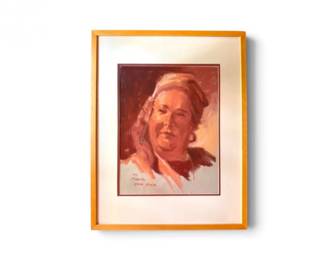 167 OriginalNedMuellerPortraitPastelPaintingSignedDated