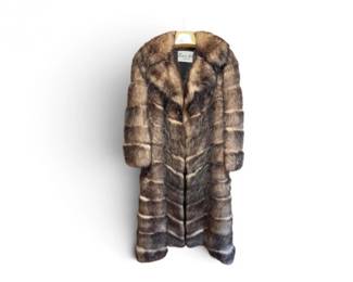 27 VintageFrederickNelsonSeattleRealFurFullLengthCoatXS