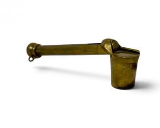 234 AntiqueJapaneseBrassYatatePortableCalligraphyInkwell
