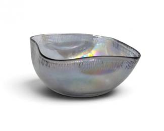 57 YalosCasaMuranoIridescentArtGlassSquareServingBowl