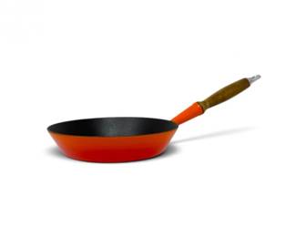 67 VintageLeCreuset24FlameOrangeEnameledCastIronSkillet