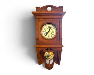 77 VintageMechanicalWallClockwPendulumKey