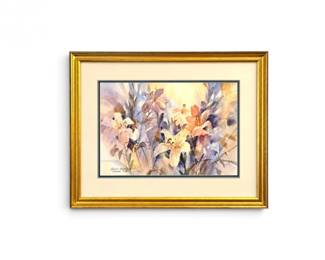 207 BrentHeightonLavenderLightsArtistSignedFloralPrint