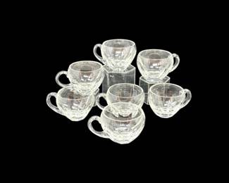 294 Setof7BeveledGlassCoffeeCups61Extra