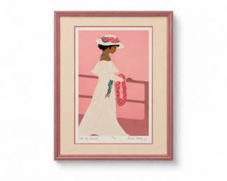 105 OriginalDianaHansenYoungBoatDaySignedNumberedSerigraphCOA