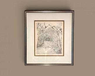 179 ArtistSignedArchitecturalEtchingArtistProof315Framed