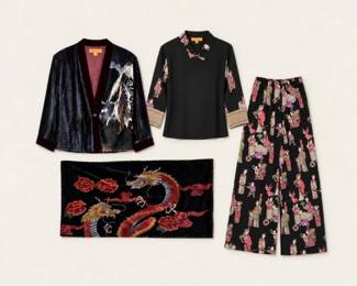 231 HarariSilkVelvetChineseInspiredClothingCollectionSizeS