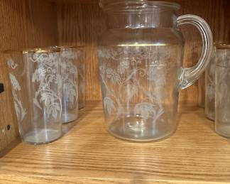 depression glass set