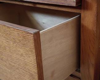 Mission Style Drawer Nightstand with PullOut Tray second image