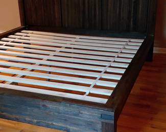 King Size Rustic Wood Platform Bed