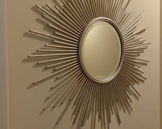 Silver Sunburst Mirror