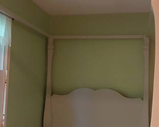 White Canopy Bed second image