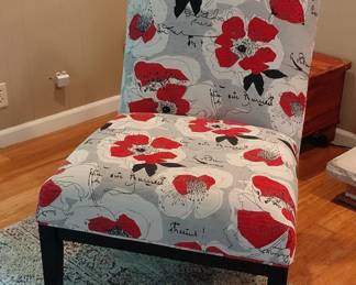 Floral Accent Slipper Chair second image