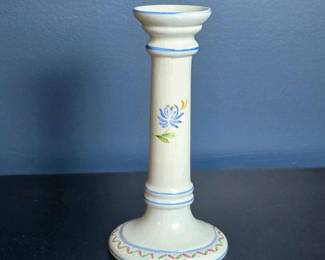 189 ceramiccandlestickwithhandpaintedfl
