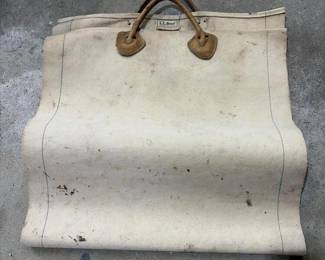 216 llbeanvintagecanvastotewithleathe