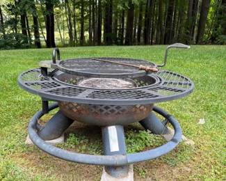013 outdoormetalfirepitwithgrate