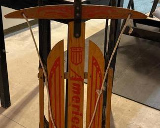 006 vintageamericanwoodandsteelsled