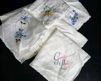 198 embroideredandlaceedgedvintagehandk