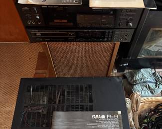 Bozak Speakers pair; Yamaha K-720 Cassette Deck; Yamaha R-9 Stereo Receiver; Instructional Manuals included