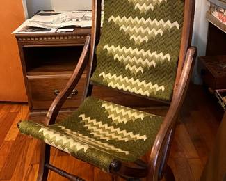 Antique wooden folding chair