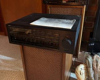 Bozak Speakers pair; Yamaha K-720 Cassette Deck; Yamaha R-9 Stereo Receiver