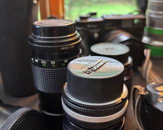 Assorted camera lenses