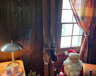 Excellent selection of vintage holiday items, including this Santa Clause figure.