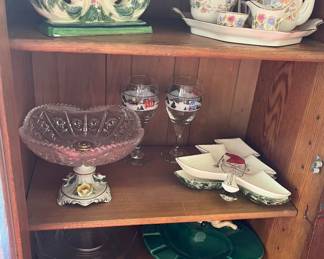 Excellent selection of vintage glass, pottery, and ceramics.