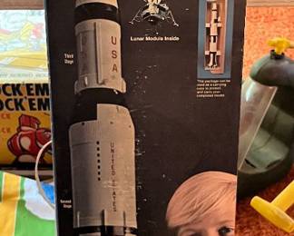 Vintage Apollo Saturn V Moon Rocket model kit.