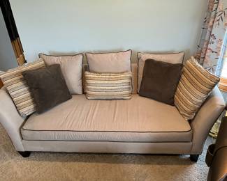 Upholstered sofa.