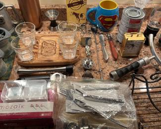 Large selection of barware.