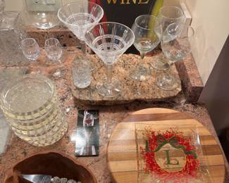 Large selection of barware.