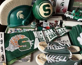 Large selection of Michigan State University, memorabilia and collectibles.