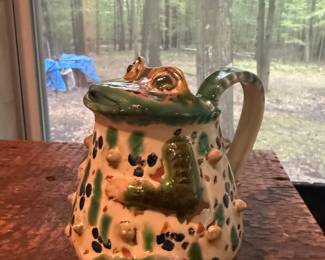 Mexico Talavera Frog Decanter