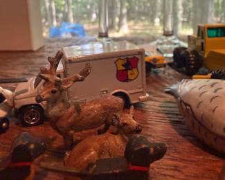 Cast Deer, Wood Dogs