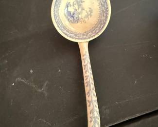 Antique Blue Willow Ladle