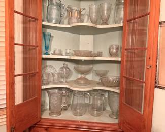 Early American Pine Primitive Corner Cabinet