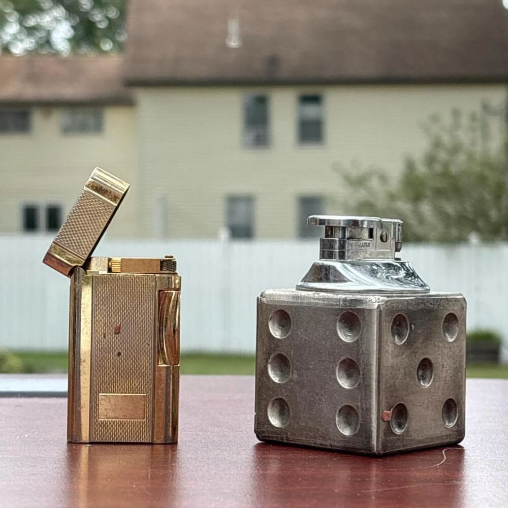 001 vintagejapanesedicelighterandzippo