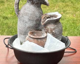 105 tabletopribbedjugwaterfountainwith