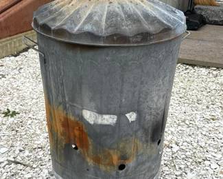 161 galvanizedmetalburnbarrelwithvented