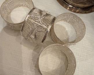 Silver napkin rings