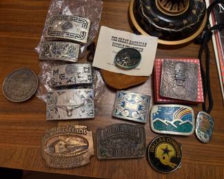Belt buckles - some sterling