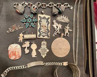 Sterling & other jewelry pieces